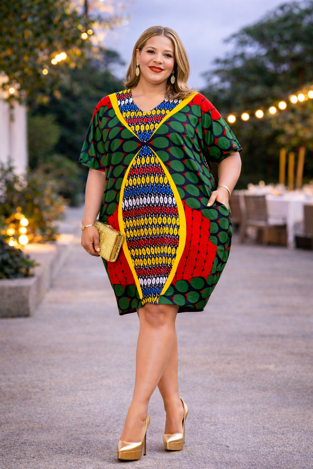 Short Boubou Dress, Ankara Dress, Short Easy Wear
