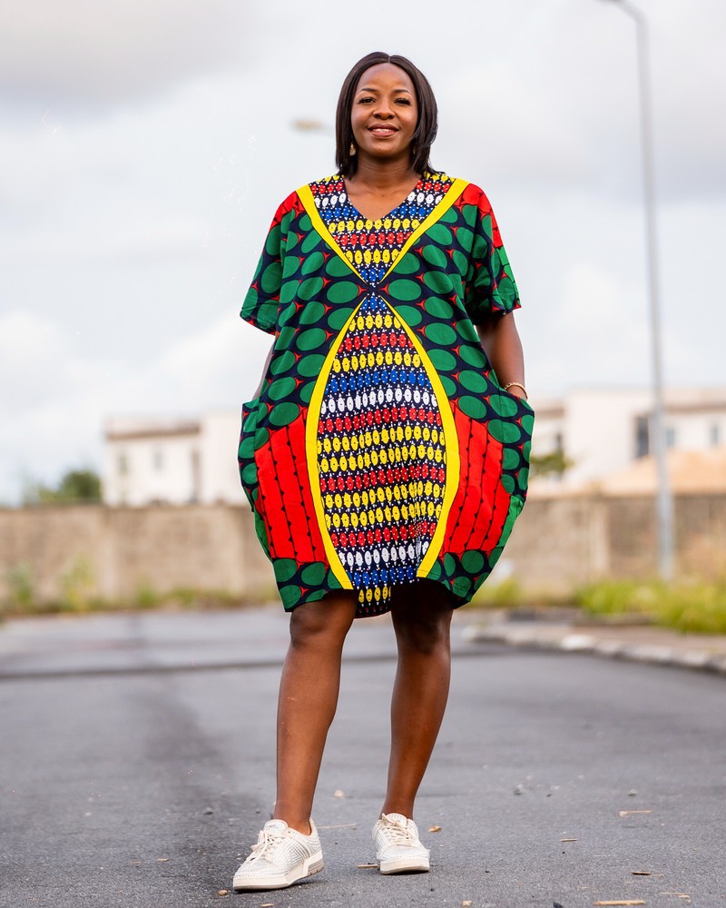 Short Boubou Dress, Ankara Dress, Short Easy Wear
