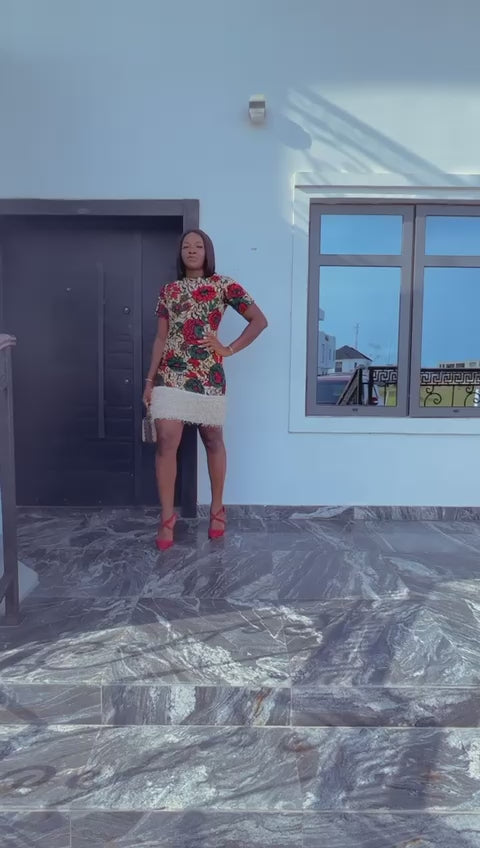 Short Sexy Dress, Ankara Dress, African wedding / Festive Attire